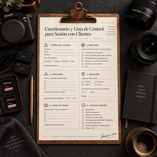 Cuestionario previo para el cliente y checklist
